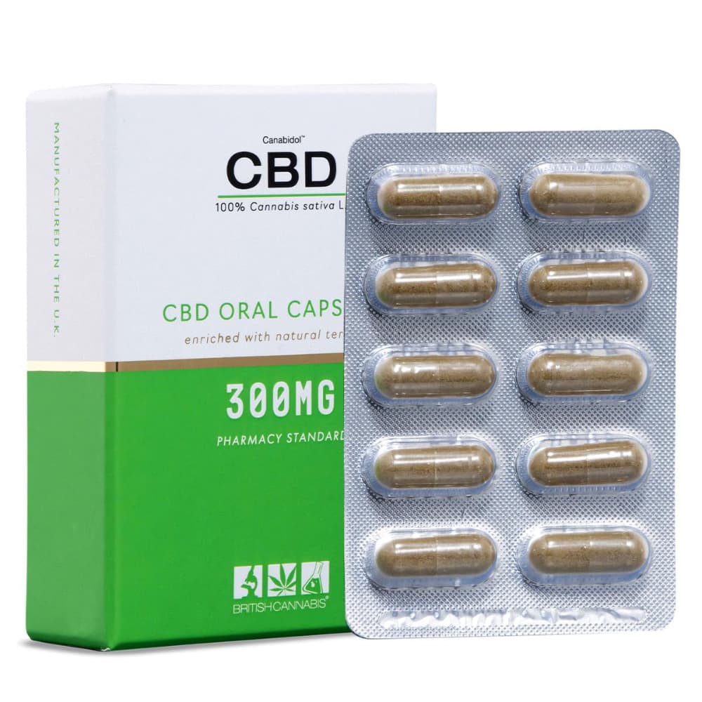 British Cannabis CBD Capsules | CBD Capsules | 300mg CBD (10mg x 30 Capsules) - HempHash