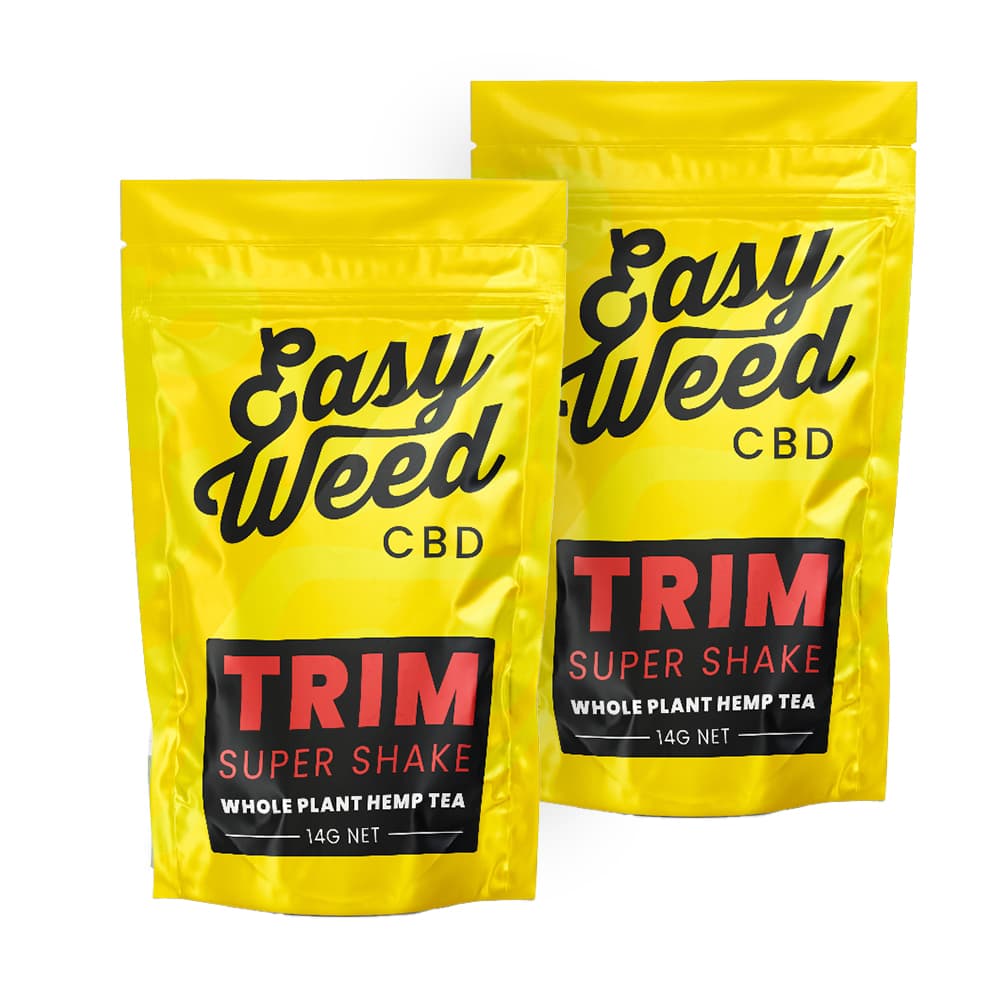 Easy Weed Trim Super Shake CBD flower 14g product pouches