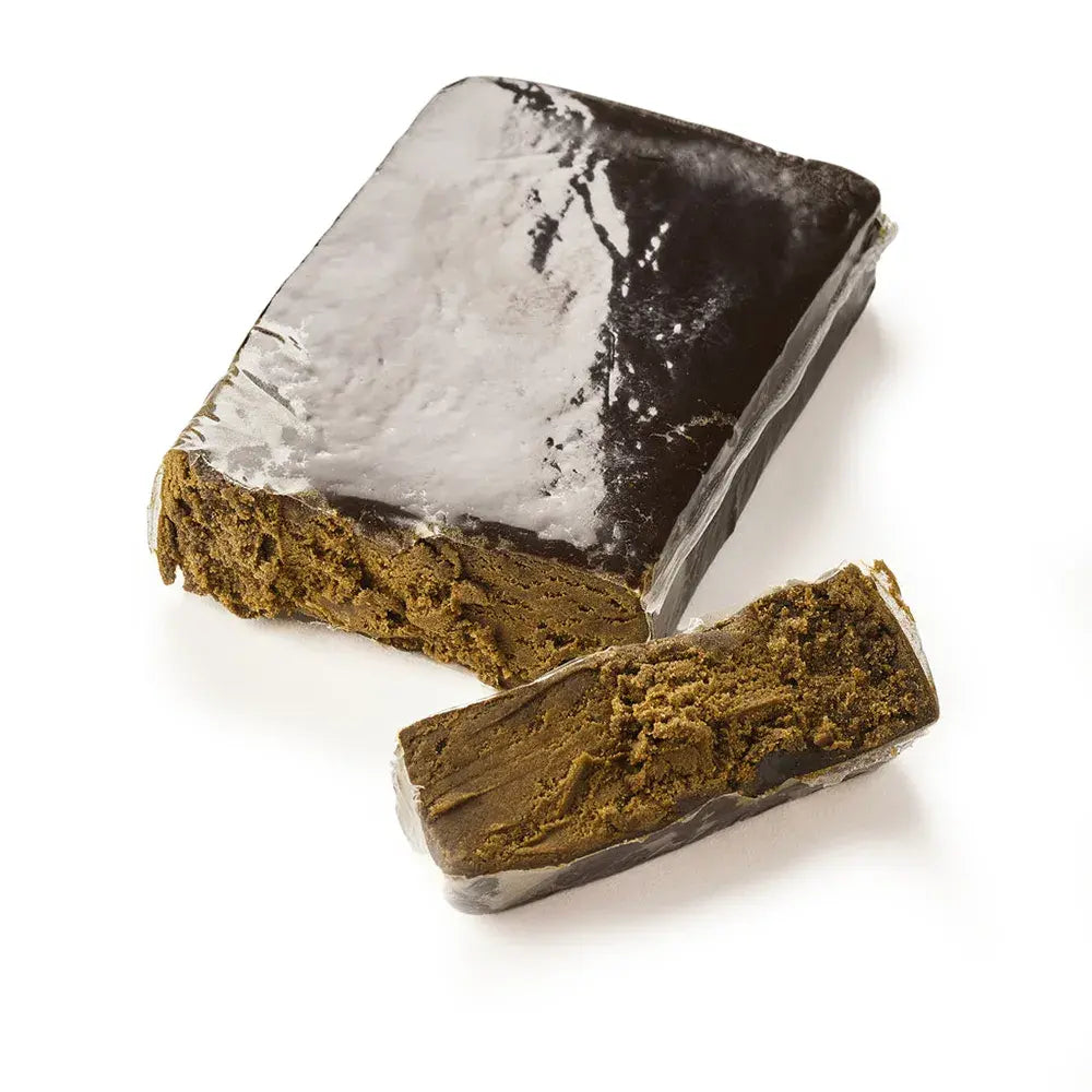 Rochanna Cali Cream CBD hash with smooth golden brown texture and premium pressed finish