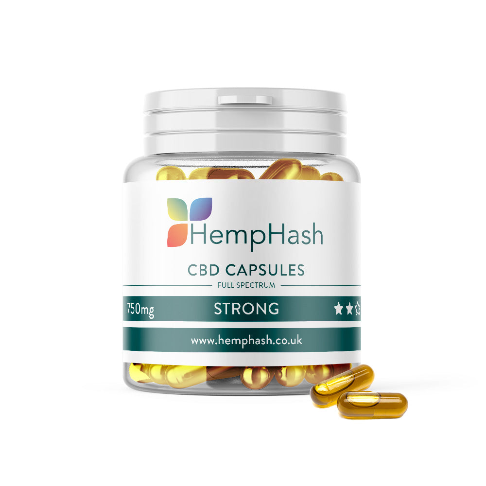750mg | HempHash CBD Capsules | Strong