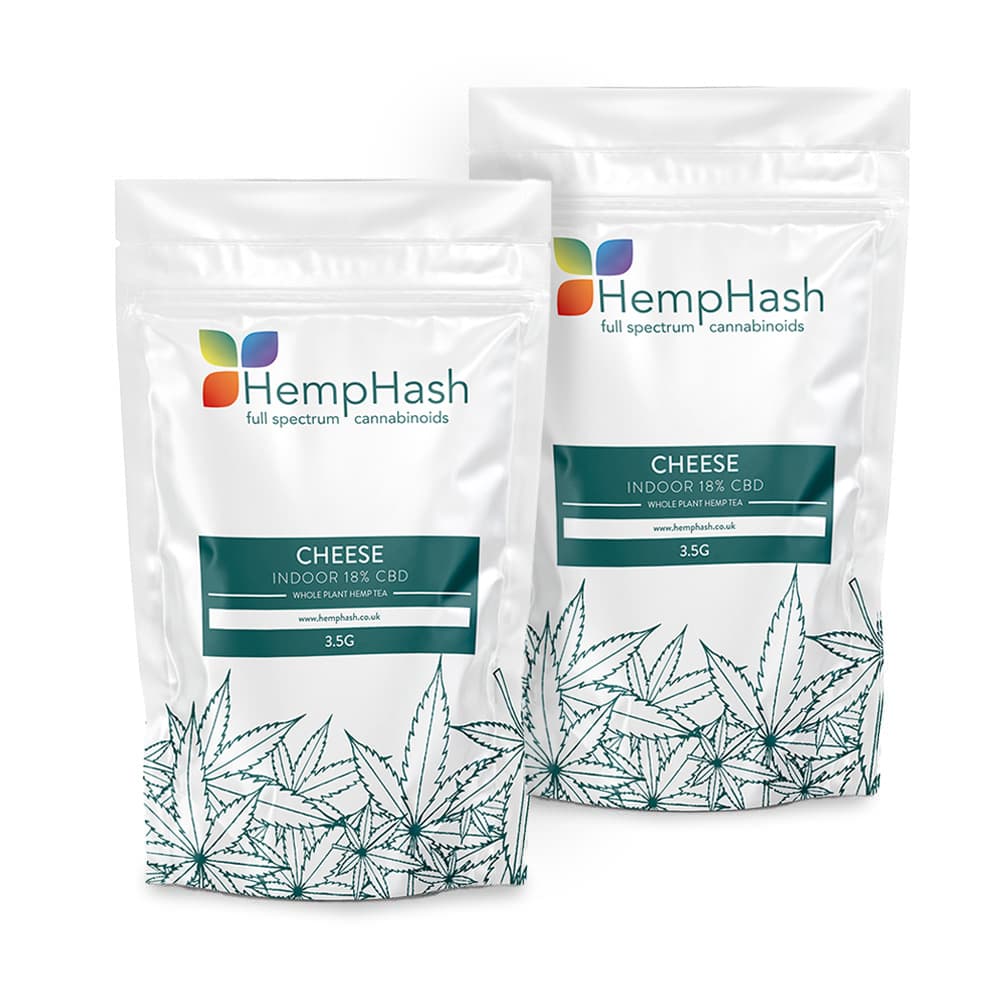 HempHash Cheese CBD flower 3.5g product pouches