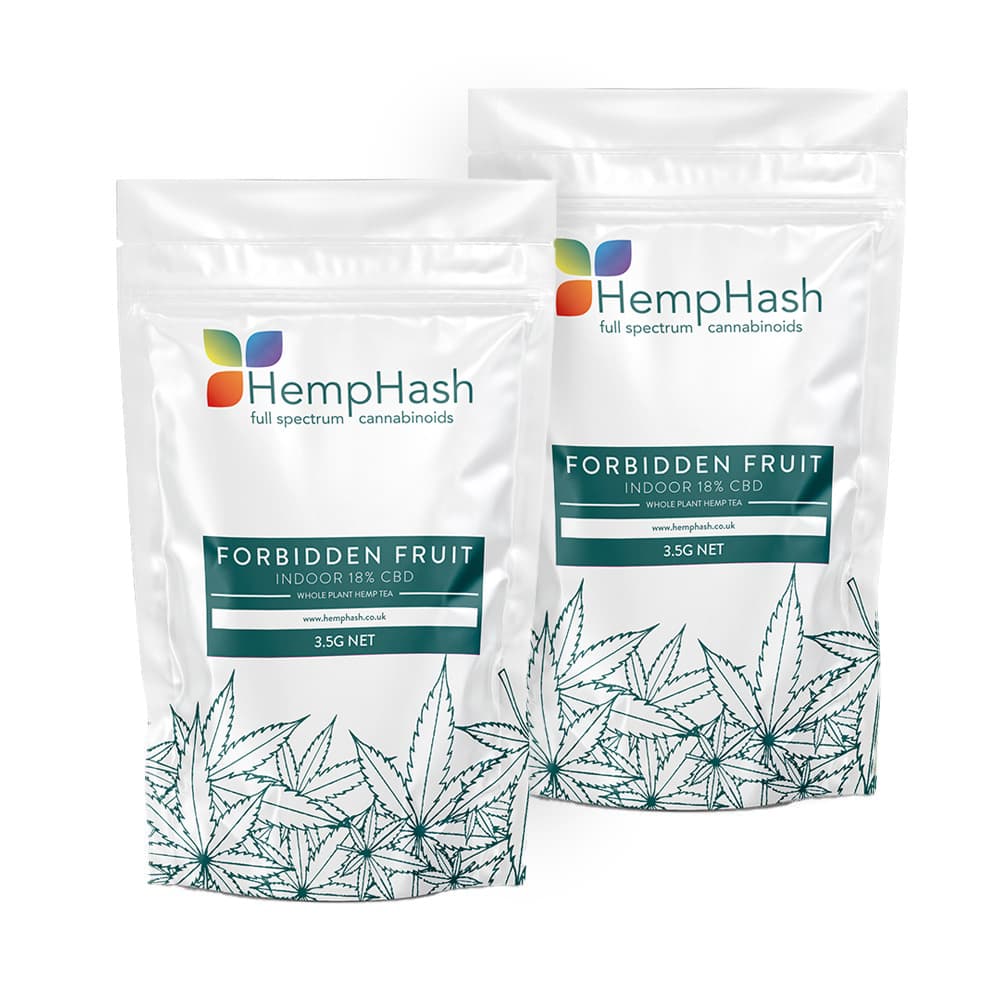 HempHash Forbidden Fruit CBD flower 3.5g product pouches