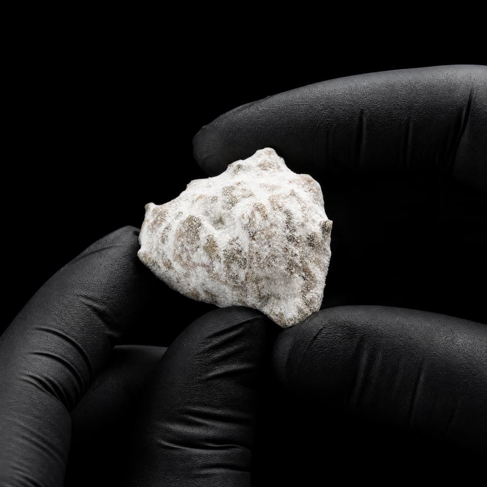 Ivory Ice Rock CBD flower showing dense coated buds with an icy white appearance