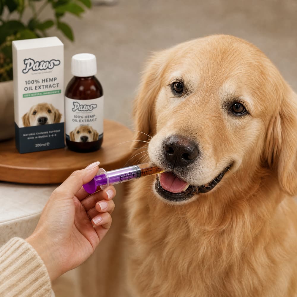 Paws | British Cannabis | 100% Hemp Oil For Dogs Extract - HempHash