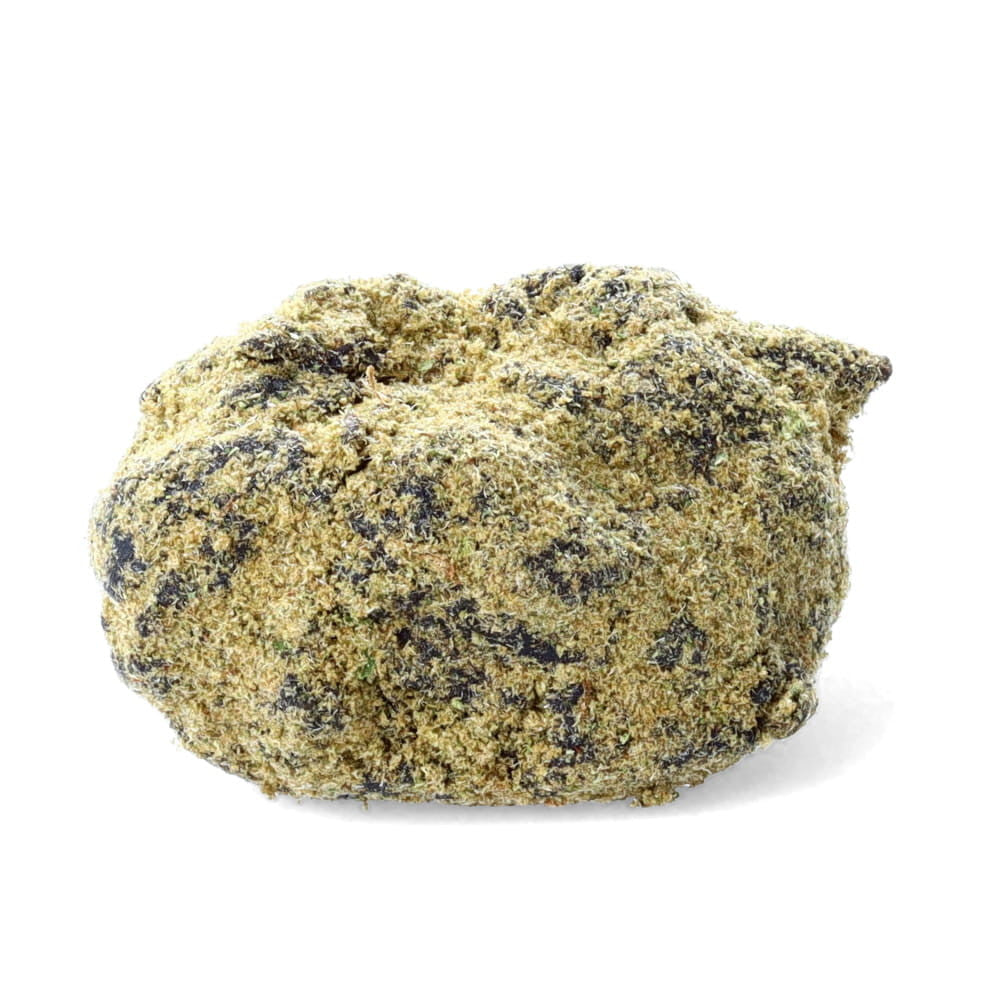 Ivory Moon Rock CBD flower showing dense nuggets coated in CBD isolate and hemp pollen